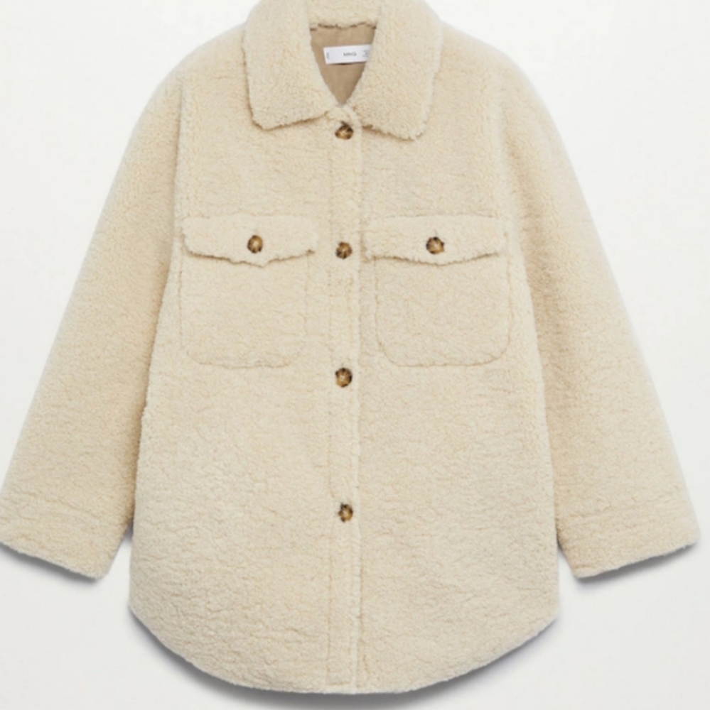 Mango Cream Teddy Jacket
